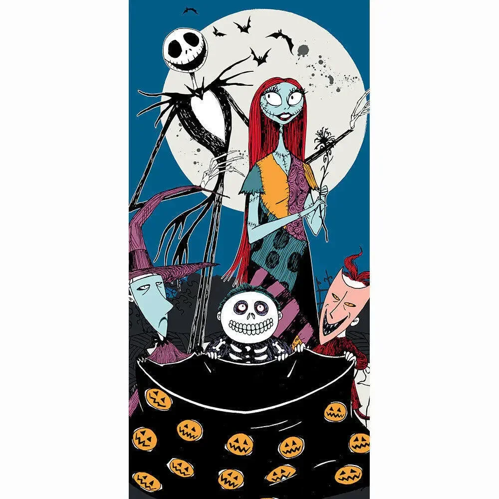 The Nightmare Before Christmas Jack Sally Beach Towel